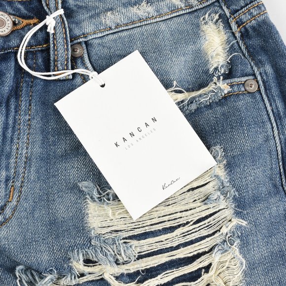 KanCan Gizelle Mid Rise Boyfriend Shorts - Picture 3 of 8